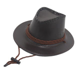 Maxbell Fashion Western Cowboy Hat Sunhat Leather for Party Favors Costume Dress up coffee