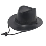 Maxbell Fashion Western Cowboy Hat Sunhat Leather for Party Favors Costume Dress up black