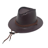 Maxbell Fashion Western Cowboy Hat Sunhat Leather for Party Favors Costume Dress up red