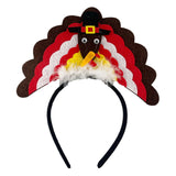 Maxbell Fantasy Turkey Headband Thanksgiving Party for Holiday Accessories Carnival Brown