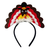 Maxbell Fantasy Turkey Headband Thanksgiving Party for Holiday Accessories Carnival Brown