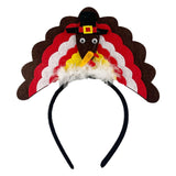 Maxbell Fantasy Turkey Headband Thanksgiving Party for Holiday Accessories Carnival Brown