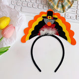 Maxbell Fantasy Turkey Headband Thanksgiving Party for Holiday Accessories Carnival Orange