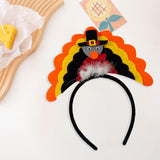 Maxbell Fantasy Turkey Headband Thanksgiving Party for Holiday Accessories Carnival Orange