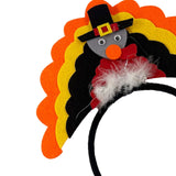 Maxbell Fantasy Turkey Headband Thanksgiving Party for Holiday Accessories Carnival Orange