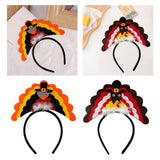 Maxbell Fantasy Turkey Headband Thanksgiving Party for Holiday Accessories Carnival Orange