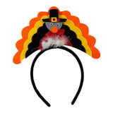 Maxbell Fantasy Turkey Headband Thanksgiving Party for Holiday Accessories Carnival Orange