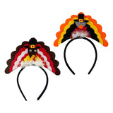 Maxbell Fantasy Turkey Headband Thanksgiving Party for Holiday Accessories Carnival Orange