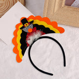 Maxbell Fantasy Turkey Headband Thanksgiving Party for Holiday Accessories Carnival Orange