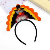 Maxbell Fantasy Turkey Headband Thanksgiving Party for Holiday Accessories Carnival Orange