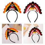 Maxbell Fantasy Turkey Headband Thanksgiving Party for Holiday Accessories Carnival Orange
