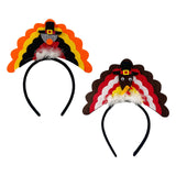 Maxbell Fantasy Turkey Headband Thanksgiving Party for Holiday Accessories Carnival Orange