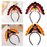 Maxbell Fantasy Turkey Headband Thanksgiving Party for Holiday Accessories Carnival Orange