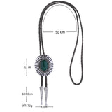 Maxbell Bolo Tie Necktie Retro Adjustable Oval Accessories for Birthday Party Men