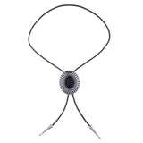 Maxbell Bolo Tie Necktie Alloy Western Cowboy Rodeo Oval Gift for Party Men Women