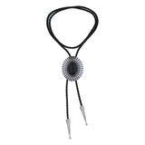 Maxbell Bolo Tie Necktie Alloy Western Cowboy Rodeo Oval Gift for Party Men Women