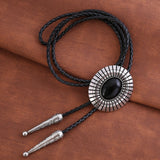 Maxbell Bolo Tie Necktie Alloy Western Cowboy Rodeo Oval Gift for Party Men Women