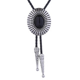 Maxbell Bolo Tie Necktie Alloy Western Cowboy Rodeo Oval Gift for Party Men Women