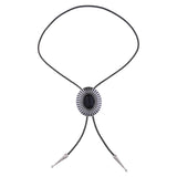 Maxbell Bolo Tie Necktie Alloy Western Cowboy Rodeo Oval Gift for Party Men Women