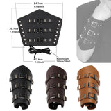 Maxbell Vintage Style Arm Guard Steampunk Vambrace for Party Adult Costume Dark Brown