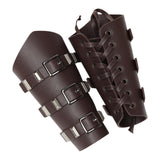 Maxbell Vintage Style Arm Guard Steampunk Vambrace for Party Adult Costume Dark Brown
