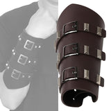 Maxbell Vintage Style Arm Guard Steampunk Vambrace for Party Adult Costume Dark Brown