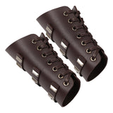 Maxbell Vintage Style Arm Guard Steampunk Vambrace for Party Adult Costume Dark Brown