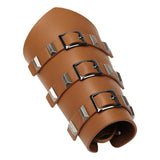 Maxbell Vintage Style Arm Guard Steampunk Vambrace for Party Adult Costume Light Brown