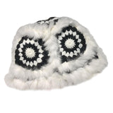 Maxbell Faux Plush Bucket Hat Furry Cute Fisherman Hat Plush for Teen Girls Black