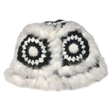 Maxbell Faux Plush Bucket Hat Furry Cute Fisherman Hat Plush for Teen Girls Black