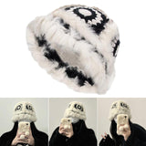 Maxbell Womens Winter Fisherman Hat Female Adult Casual Plush Bucket Hat for Travel Black