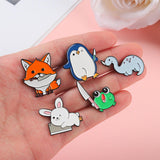 Maxbell 5x Novelty Animal Pin Brooches Lapel Badge for Backpack Bag Decoration