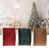 Maxbell 3 Pieces Suede Fabric Ribbon 2 inch Wide for Party Packaging Home Decor Green Red Brown