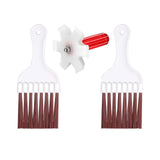 Maxbell 3Pcs Air Conditioner Fin Cleaning Brush Repair Tool for Automotive