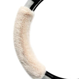 Maxbell Car Steering Wheel Cover Protector Winter Warm Odorless Anti Slip Auto Beige