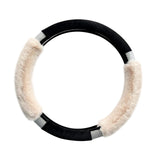 Maxbell Car Steering Wheel Cover Protector Winter Warm Odorless Anti Slip Auto Beige