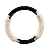Maxbell Car Steering Wheel Cover Protector Winter Warm Odorless Anti Slip Auto Beige