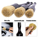 Maxbell 3Pcs Car Detailing Brush Set Different Size for Interior Exterior