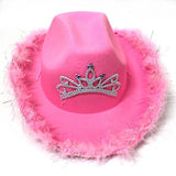 Maxbell Cowboy Hat Women Men Sunhat Casual Jazz Hat Costumes Accessories Travel pink
