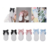 Maxbell 1 Pair Cosplay Bunny Plush Lop Ears Hair Clip Lovely for Photo Props Black