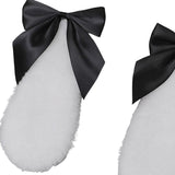 Maxbell 1 Pair Cosplay Bunny Plush Lop Ears Hair Clip Lovely for Photo Props Black