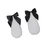 Maxbell 1 Pair Cosplay Bunny Plush Lop Ears Hair Clip Lovely for Photo Props Black