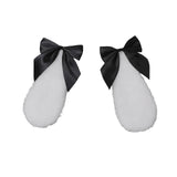 Maxbell 1 Pair Cosplay Bunny Plush Lop Ears Hair Clip Lovely for Photo Props Black