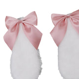 Maxbell 1 Pair Cosplay Bunny Plush Lop Ears Hair Clip Lovely for Photo Props Pink