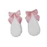 Maxbell 1 Pair Cosplay Bunny Plush Lop Ears Hair Clip Lovely for Photo Props Pink