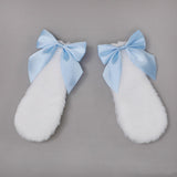 Maxbell 1 Pair Cosplay Bunny Plush Lop Ears Hair Clip Lovely for Photo Props Blue