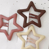 Maxbell 6Pcs Elegant Snap Hair Clips Matte Gift Multicolor Fashion for Casual Party Star