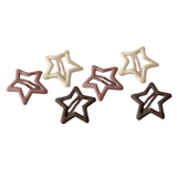 Maxbell 6Pcs Elegant Snap Hair Clips Matte Gift Multicolor Fashion for Casual Party Star