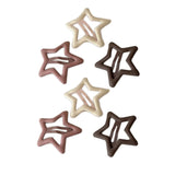 Maxbell 6Pcs Elegant Snap Hair Clips Matte Gift Multicolor Fashion for Casual Party Star