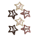 Maxbell 6Pcs Elegant Snap Hair Clips Matte Gift Multicolor Fashion for Casual Party Star